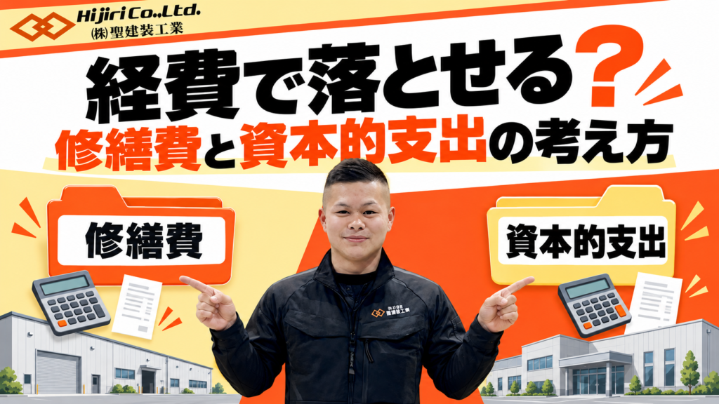 経費で落とせる？修繕費と資本的支出の考え方